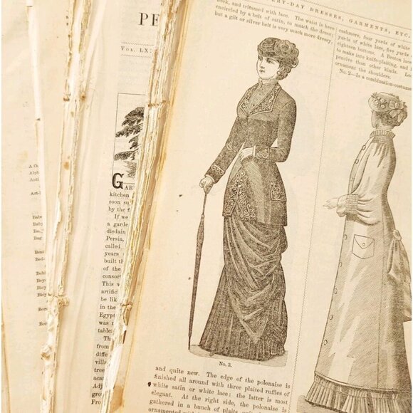 1881 Peterson's Magazine Victorian Ephemera Lot Of 400 Pcs Illustrated LGDWB4 - Picture 1 of 7